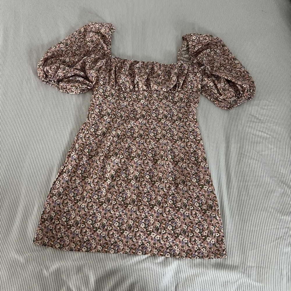 Puff sleeve mini dress